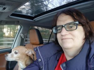 Smilow and Lisa in the Toyota